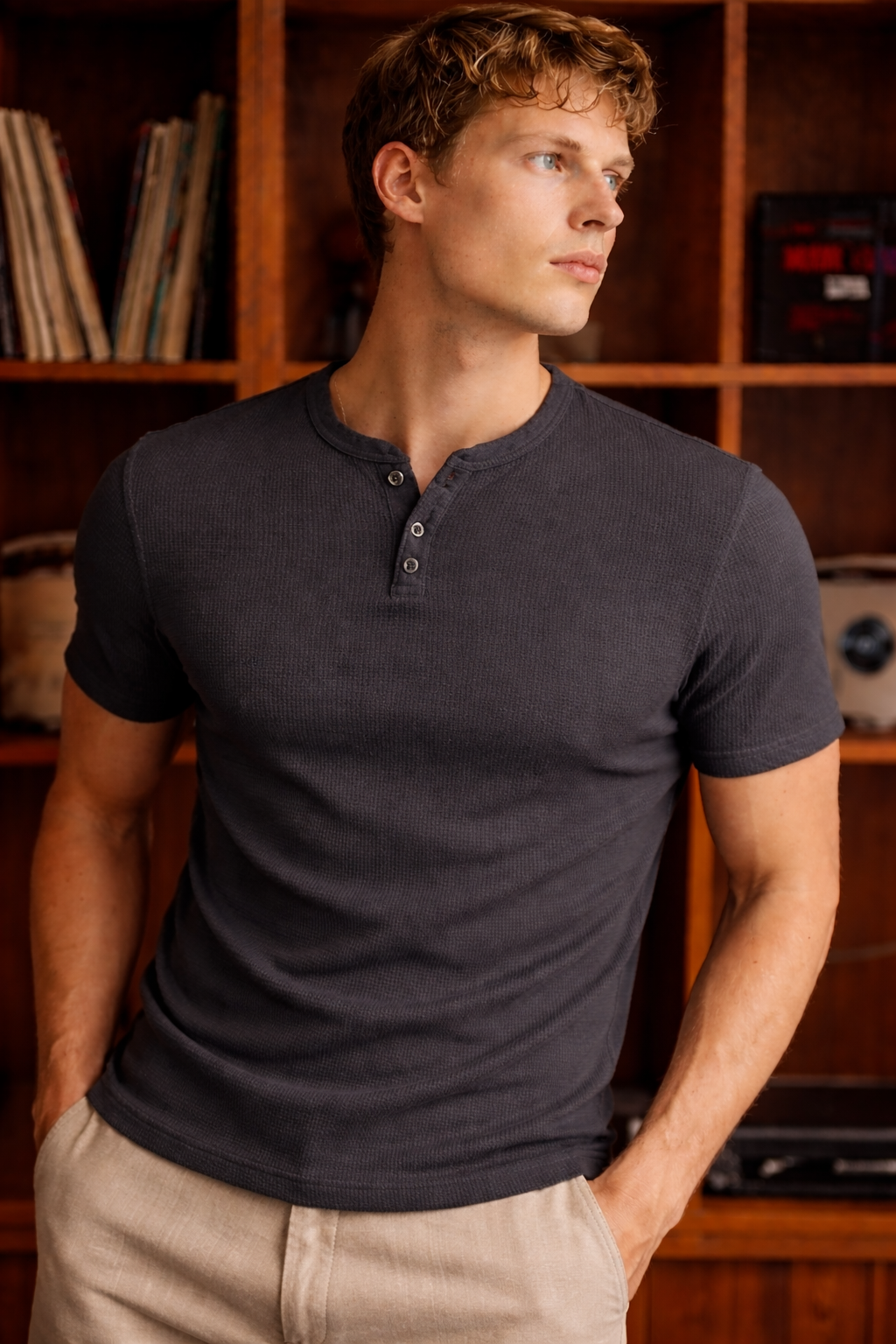 Black Henley Shirt