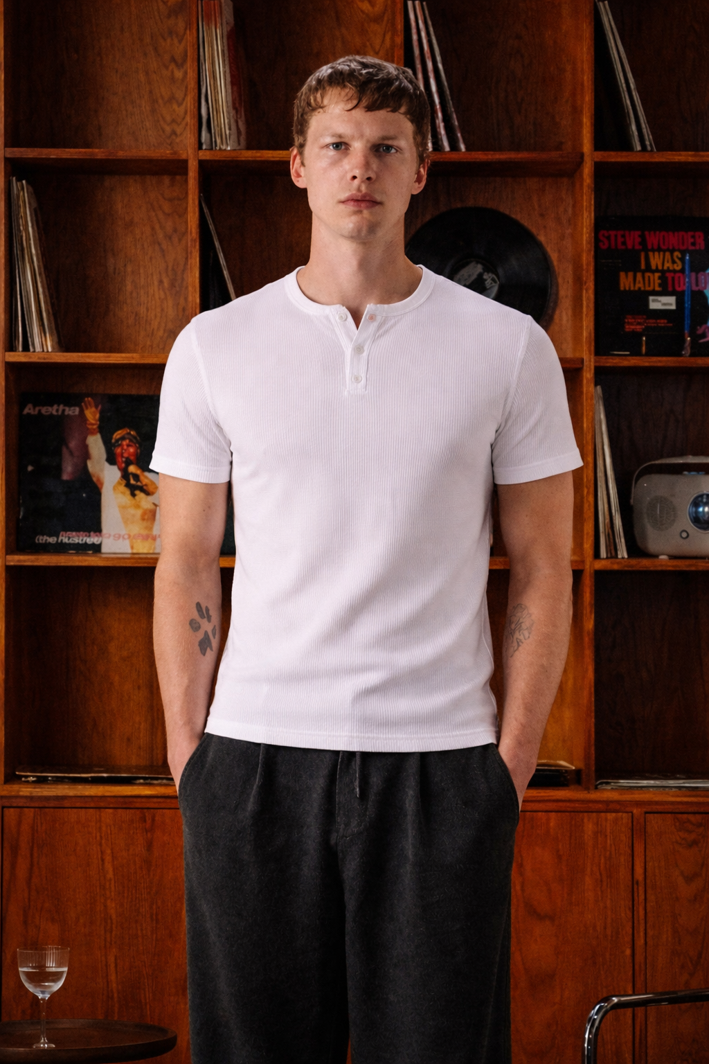 White Henley Shirt