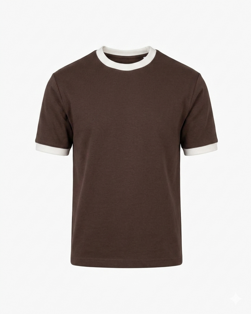 Ringer T-SHIRT "BROWN"