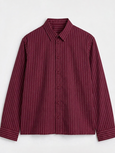 Burgundy Striped Shirt